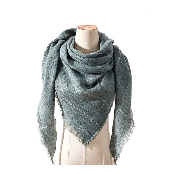 Womens Cashmere Blend Triangle Fashion Scarf