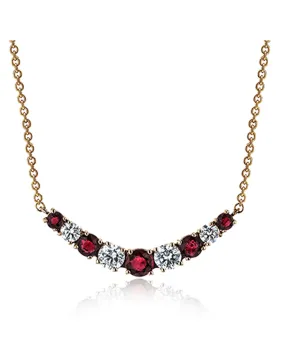 Zeghani ZP953-R Diamond Ruby Necklace (Watch Video)