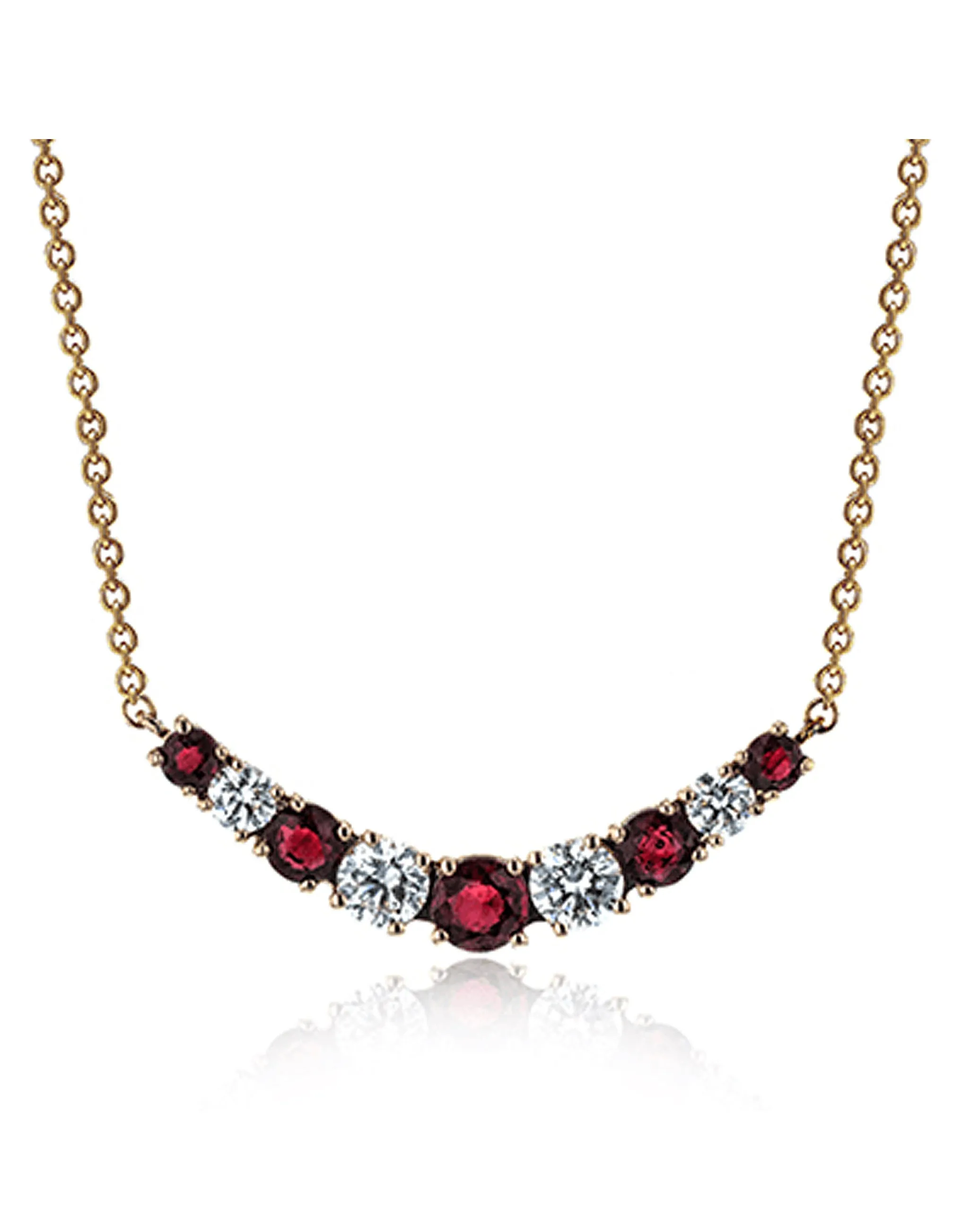 Zeghani ZP953-R Diamond Ruby Necklace (Watch Video)