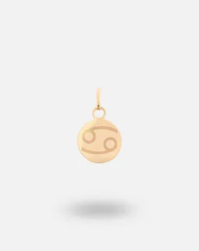 Zodiac Disc Charm Pendant - Cancer